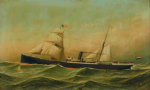 Het ss. Prins Maurits van de Koninklijke West-Indische Maildienst, 1889, Antonio Jacobsen
