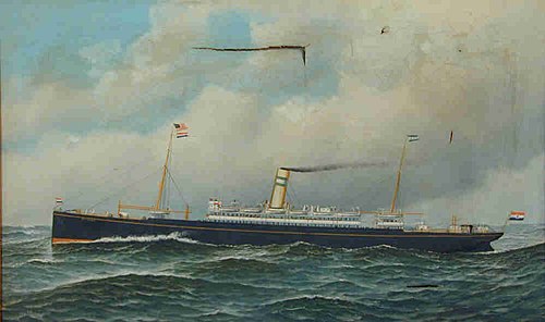 Het passagiersschip ss. Noordam van de Holland-Amerika Lijn, 1905, Antonio Jacobsen