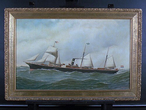 Het s.s. 'W.A. Scholten' van de Nederlandsch Amerikaansche Stoomvaart Maatschappij (NASM), 1897, Antonio Jacobsen