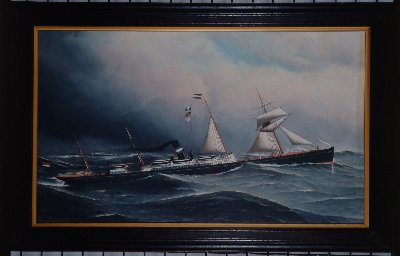 Het s.s. 'Obdam' van de Nederlandsch Amerikaansche Stoomvaart Maatschappij (NASM), 1890, Antonio Jacobsen