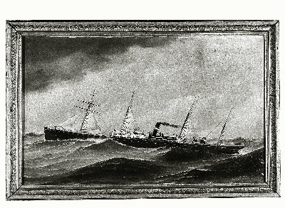 Het s.s. 'Rotterdam' (II) van de Nederlandsch- Amerikaansche Stoomvaart Maatschappij op volle zee, , Antonio Jacobsen