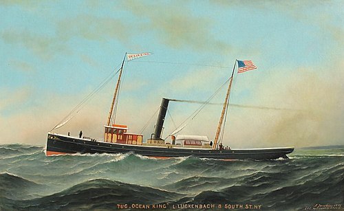 Steam tug Ocean King, 1886, Antonio Jacobsen