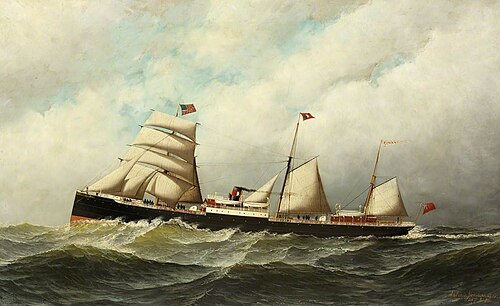 SS 'Cornwall', 1878, Antonio Jacobsen