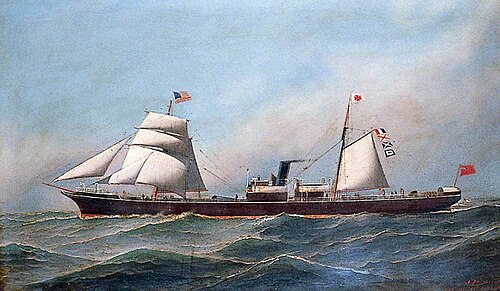 'Hector' Ship at Sea, 1887, Antonio Jacobsen