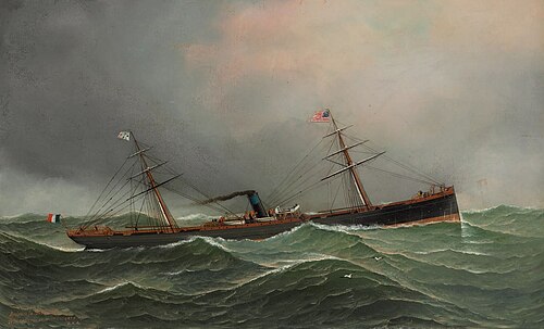 French Steamsailor ‚Cachemire‘, 1886, Antonio Jacobsen
