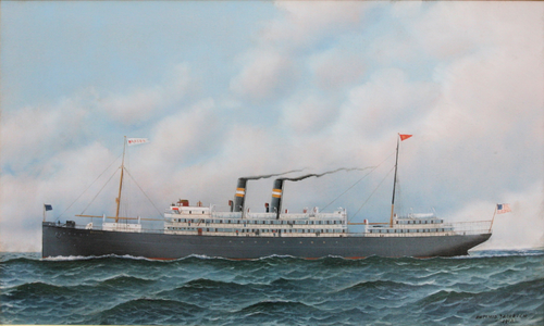 The Brazos on the high seas, 1918, Antonio Jacobsen