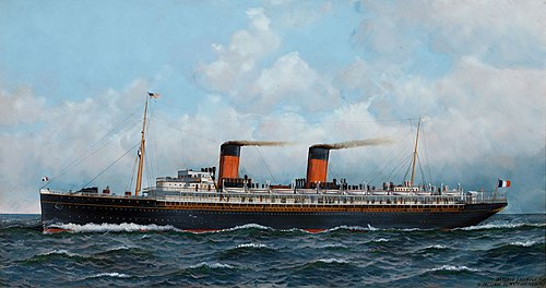 French Steamer 'La Provence', 1911, 1911, Antonio Jacobsen