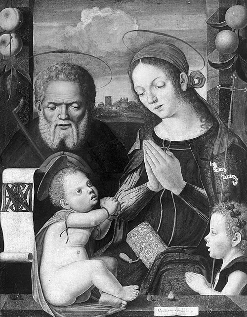 The Holy Family with little John, 1453, Antonio Leonelli