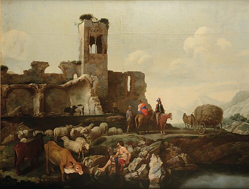 Pastoral landscape, 1650, Antonio Travi