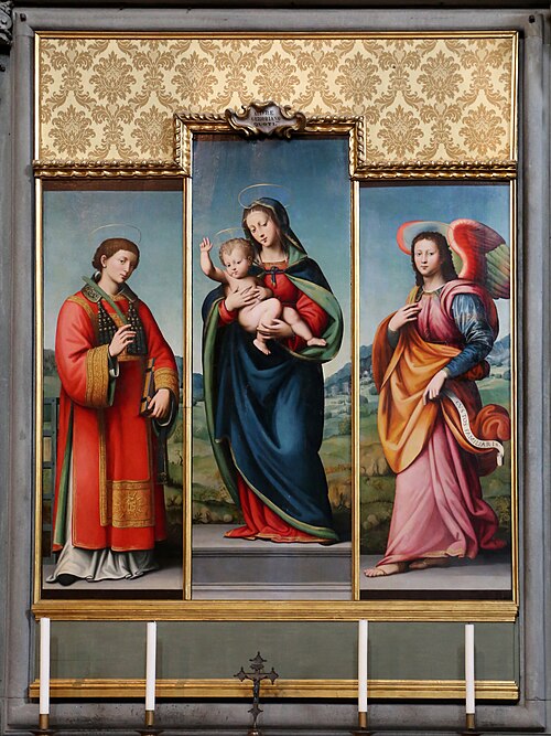Madonna and Child with St. Lawrence and Guardian Angel, 1505, Antonio del Ceraiolo