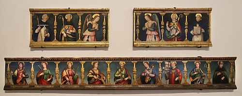 Predella with nine holy Martyrs, , Antonio del Ceraiolo
