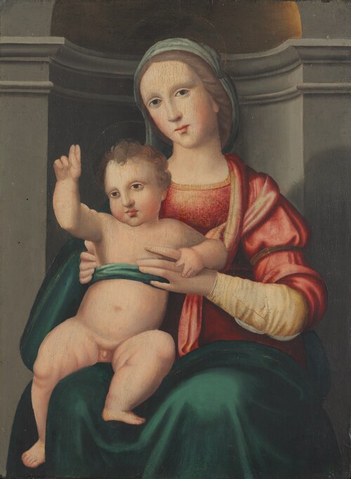 Madonna and Child in a Niche, 1524, Antonio del Ceraiolo