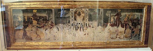 fronte di cassone con scene di trionfo a firenze, 1450, Apollonio di Giovanni