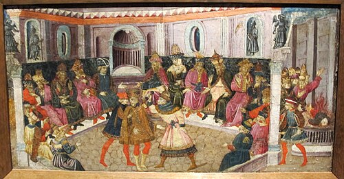 uccisione di giulio cesare, 1500, Apollonio di Giovanni