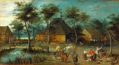 Cour de ferme., 1626, Jan Brueghel le Jeune