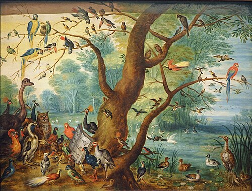 Birds' concert, 1640, Jan Brueghel le Jeune