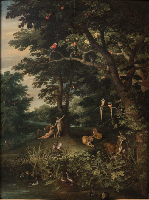 Adam and Eve in the Garden of Eden, , Jan Brueghel le Jeune
