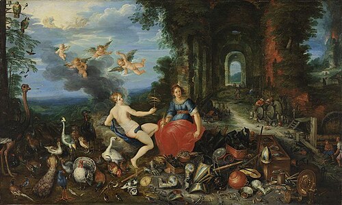 Allegory of fire and air (two of the four elements), 1640, Jan Brueghel le Jeune