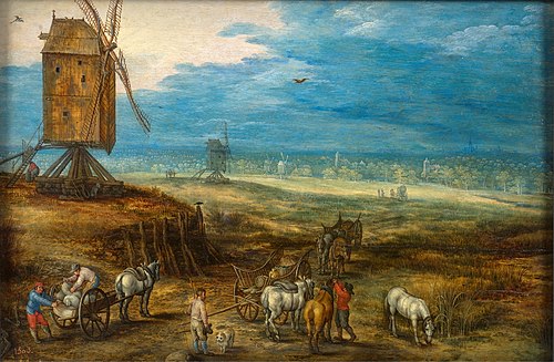 paysage avec moulins, 1606, Jan Brueghel le Jeune