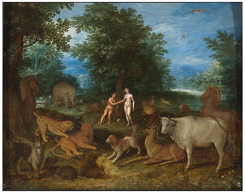 Adam and Eve in Paradise, 1618, Jan Brueghel the Younger