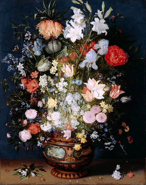 Bouquet of Flowers in a Ceramic Vase, 1610, Jan Brueghel the Younger