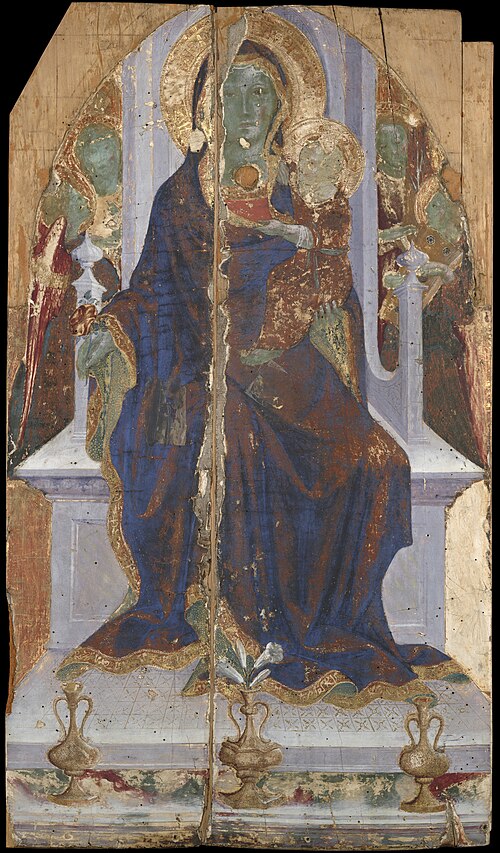 Virgin and Child with Angel, 1425, Arcangelo di Cola