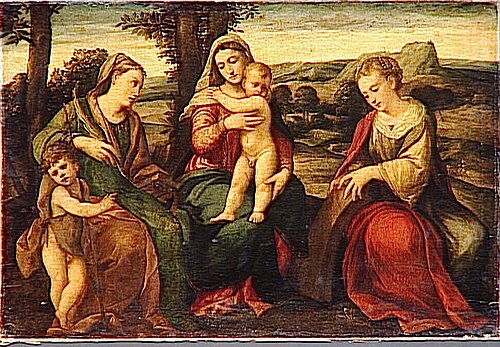 Virgin and Child and Saints, 1550, Antonio Palma
