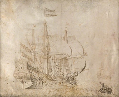 A Dutch man-of-war, 1651, Johannes Storck