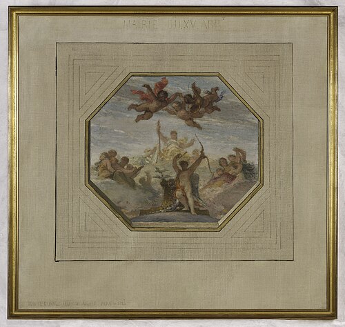 Esquisse pour la salle des mariages de la mairie du 15ème : Allégorie de la Ville de Paris (plafond), 1884, Amand Félix Marie Jobbé-Duval