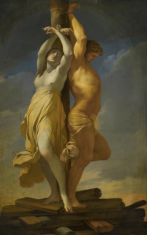 Olindo and Sofronia on the Pyre, , Lubin Baugin
