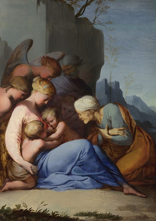 The Holy Family with Saints and Angels, 1642, Lubin Baugin