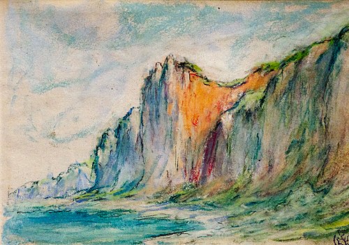 Grève et falaise à l'aurore, , Émile Schuffenecker