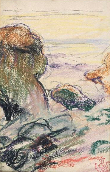 Paysage breton, rochers, , Émile Schuffenecker
