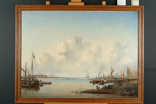 Roeiwedstrijd van zesriems gieken op het IJ te Amsterdam, 10 september 1846, 1846, Ary Pleijsier