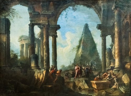 Alexandre le grand devant le tombeau d'Achille, 1730, Giovanni Paolo Panini