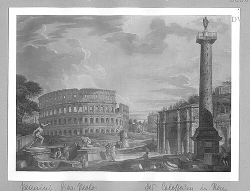 The ruin of Colosseum in Rome, 1736, Giovanni Paolo Panini