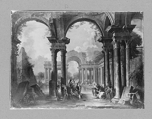 Southern architecture with Christ and the Lame, 1717, Giovanni Paolo Panini