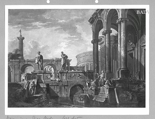 Römische Ruine mit Staffage, 1717, Giovanni Paolo Panini