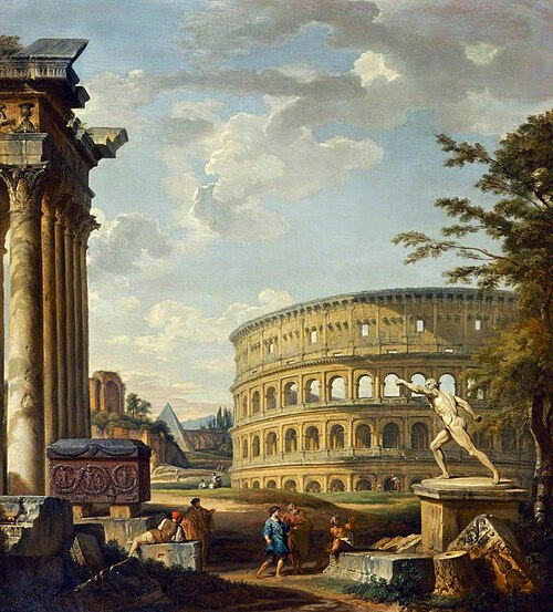 Landscape with the Colosseum, 1737, Giovanni Paolo Panini