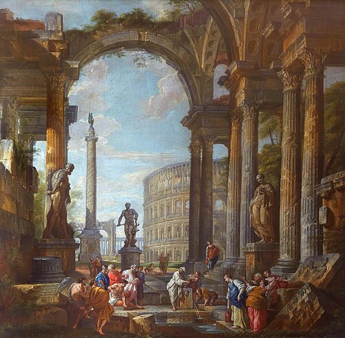 Roman Ruins with Figures, , Giovanni Paolo Panini