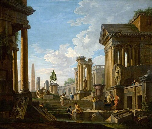 Roman Ruins and Figures, , Giovanni Paolo Panini