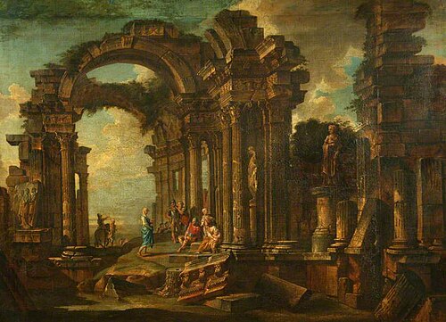 Roman Ruins with Figures, , Giovanni Paolo Panini