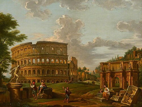 Roman Classical Landscape and Ruins, , Giovanni Paolo Panini