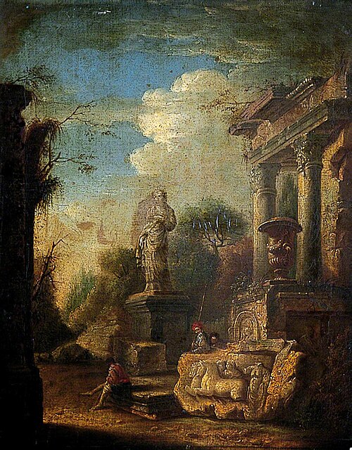 Ruins with a Statue, , Giovanni Paolo Panini