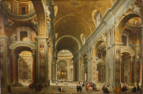 Interno di San Pietro, 1734, Giovanni Paolo Panini