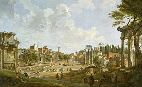 View of the Roman Forum, 1747, Giovanni Paolo Panini