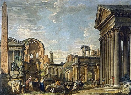 Architectural Capriccio, 1730, Giovanni Paolo Panini