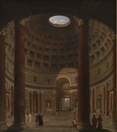 Interior of the Pantheon, Rome, 1735, Giovanni Paolo Panini
