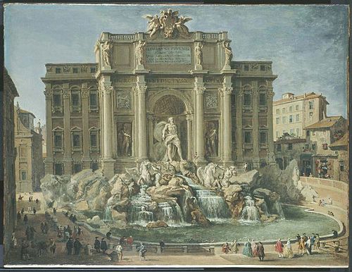 Fountain of Trevi, Rome, 1750, Giovanni Paolo Panini