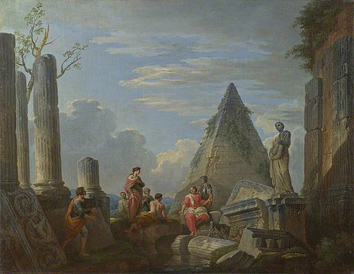 Roman Ruins with Figures, 1730, Giovanni Paolo Panini